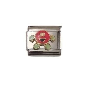 Italian Charmlink for Italian‎ Charm Bracelet Red M&M Guy  9mm